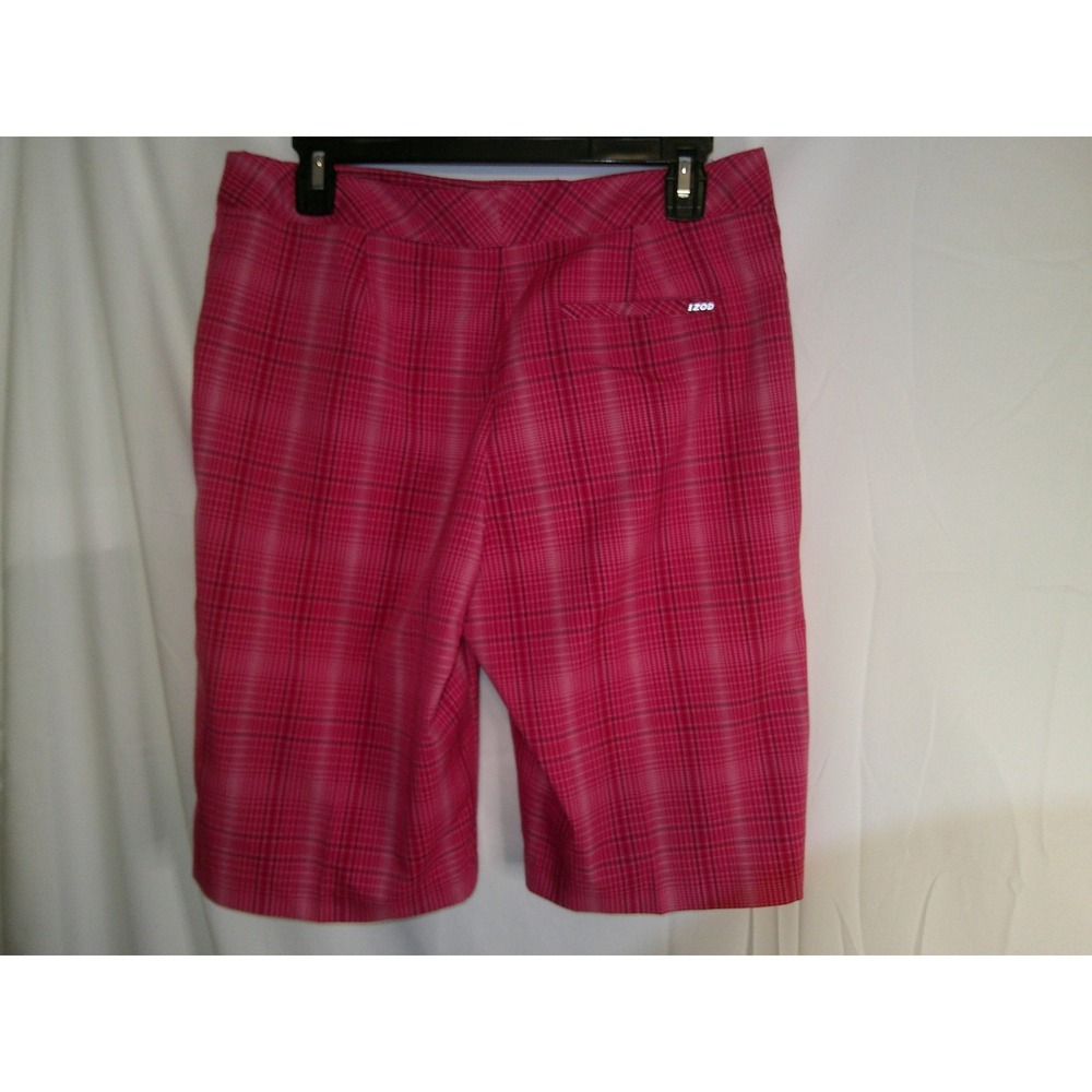 IZOD Golf Shorts Plaid Pink Women's Golf Activewear Size 6 - Picture 2 of 3
